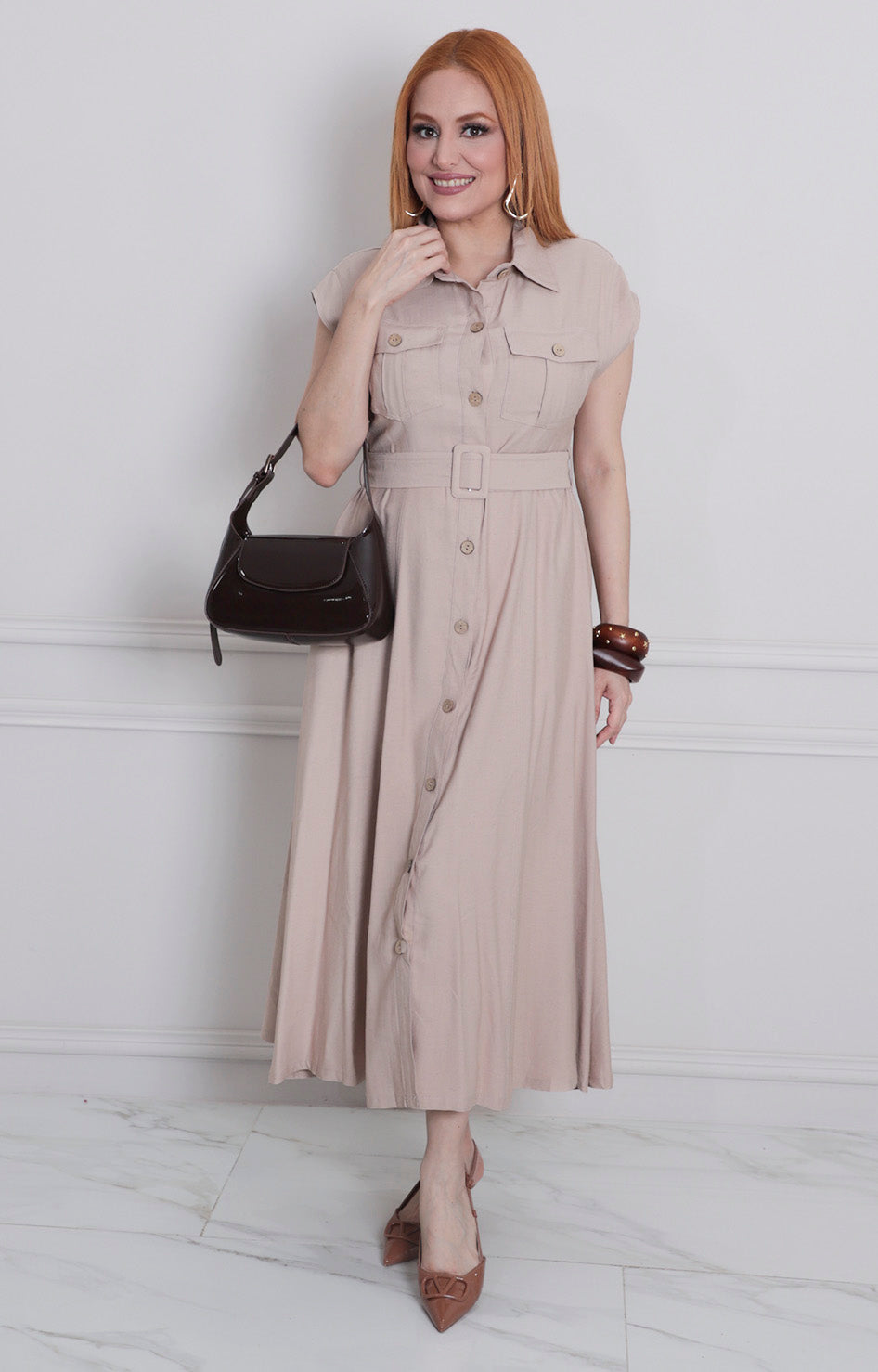 Vestido largo de botones - VESTIDO LARGO REGULAR Boutiquemirel 