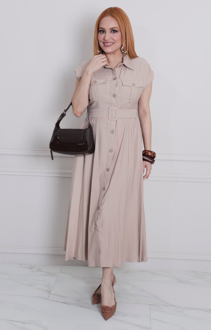 Vestido largo de botones - VESTIDO LARGO REGULAR Boutiquemirel 