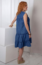 Vestido corto azul casual