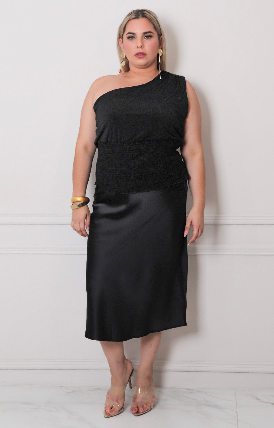 Blusa negra asimétrico - BLUSAS CURVY Boutiquemirel 