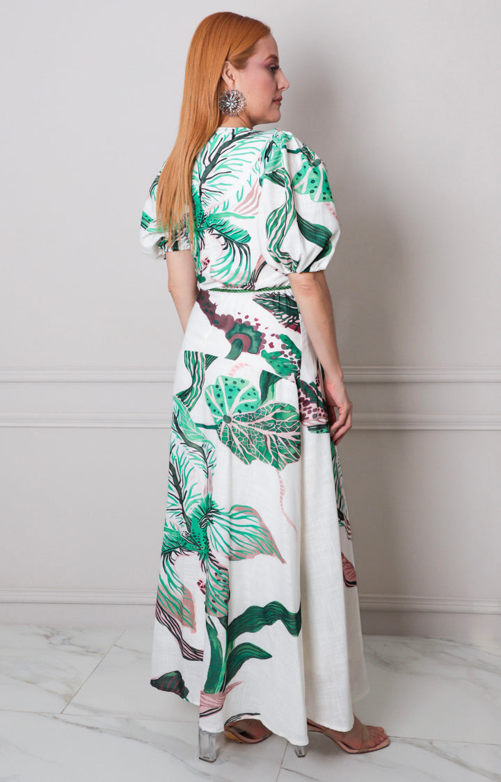 Vestido estampado con lazo - VESTIDO LARGO REGULAR Boutiquemirel 