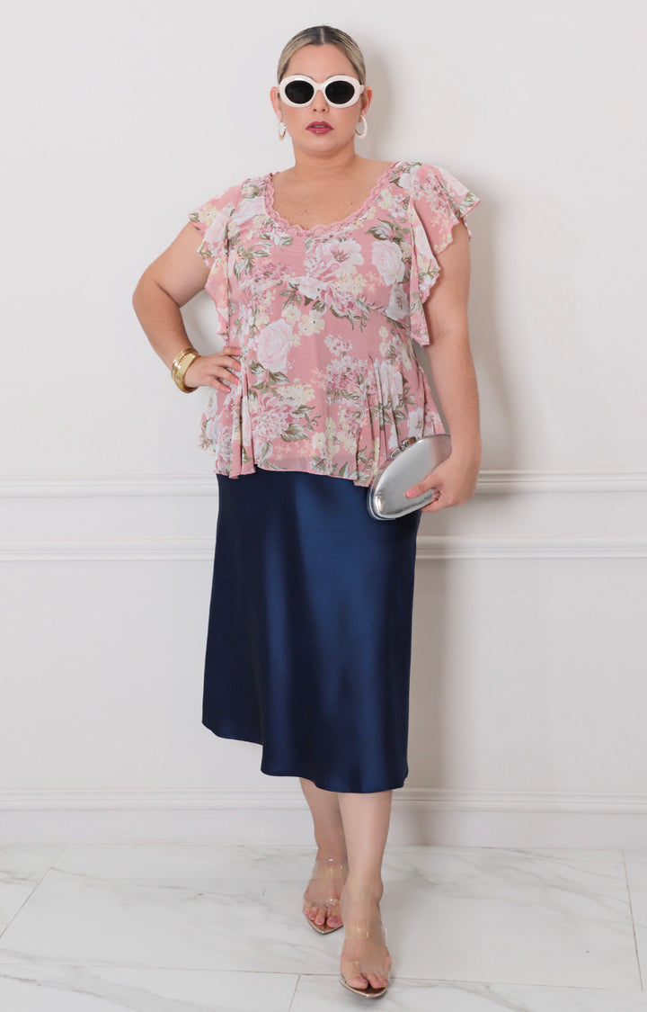 Blusa rosa estampada - BLUSAS CURVY Boutiquemirel 