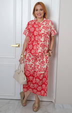 Conjunto estampado floral de botones