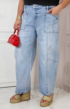 Pantalón estilo cargo de corte recto