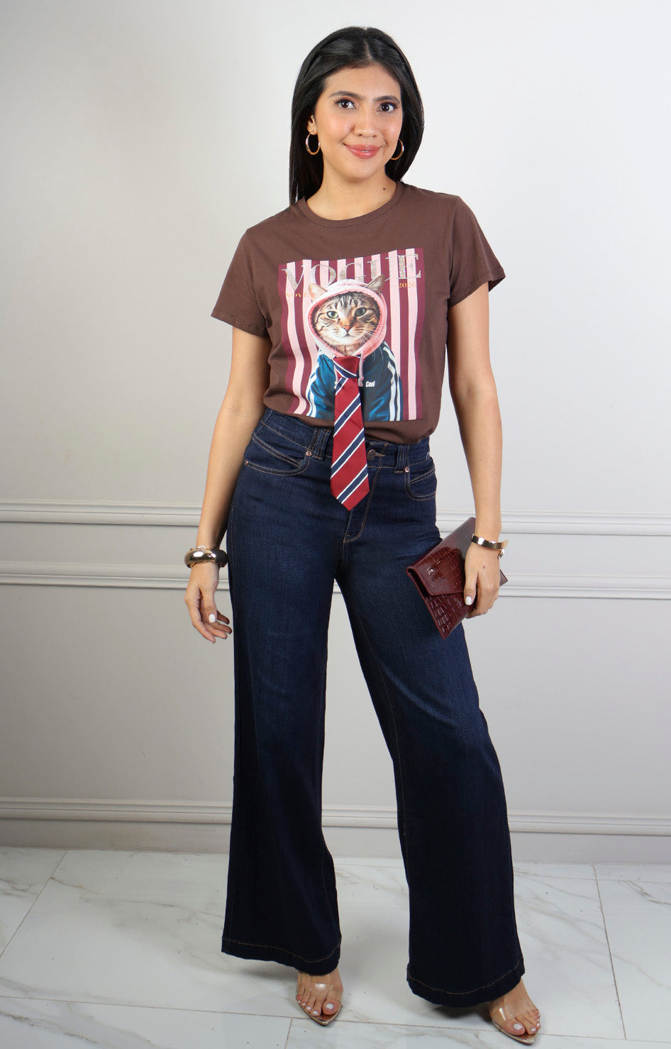 Blusa estampado gráfico 3D