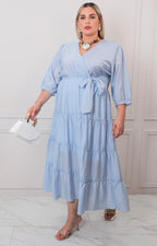 Vestido largo azul - VESTIDO LARGO CURVY Boutiquemirel 