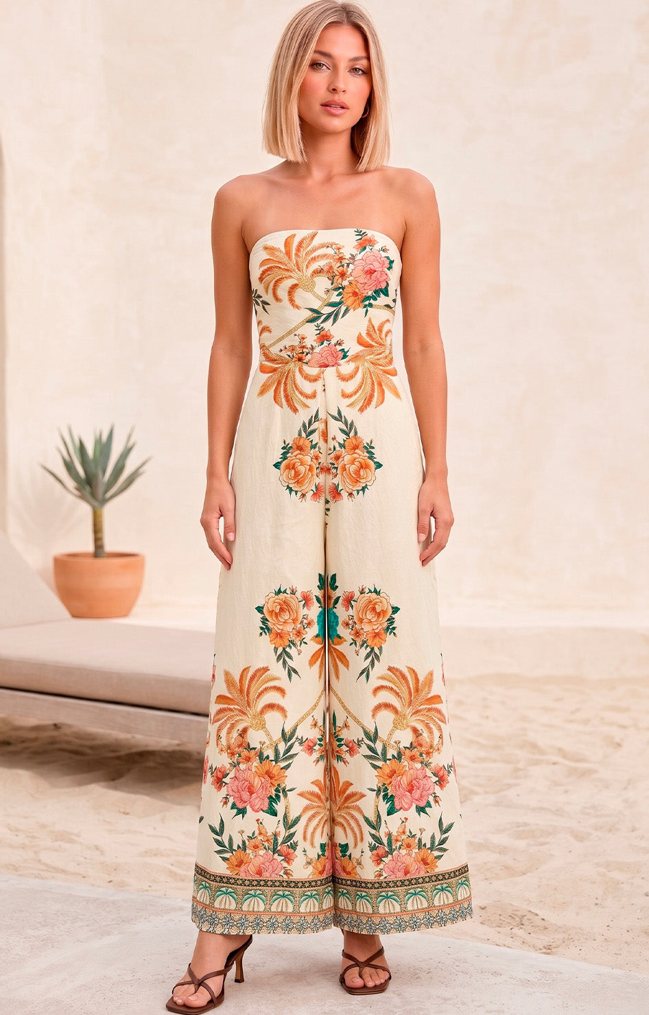 Palazzo estampado strapless - PALAZZO LARGO REGULAR Boutiquemirel 