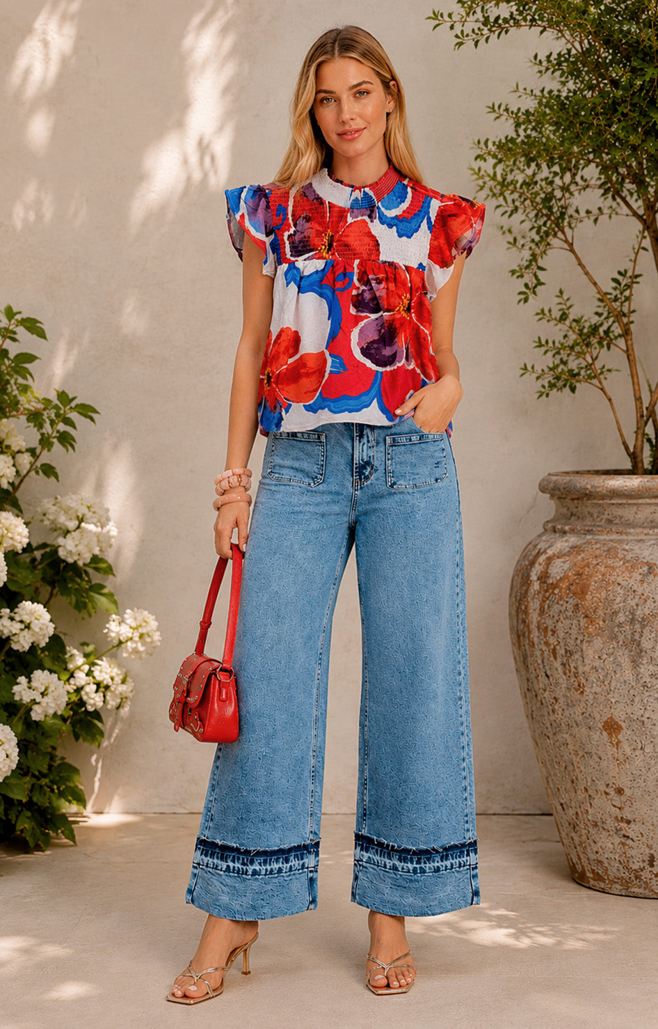 Blusa con estampado de flores - BLUSAS REGULAR Boutiquemirel 