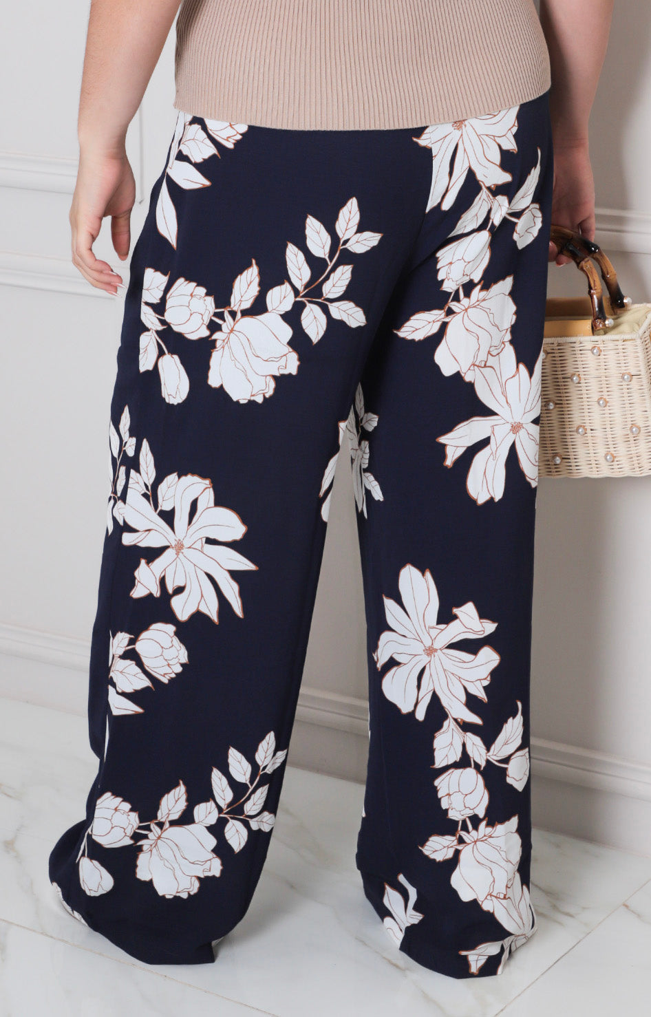 Pantalòn azul estampado - PANTALON CURVY Boutiquemirel 