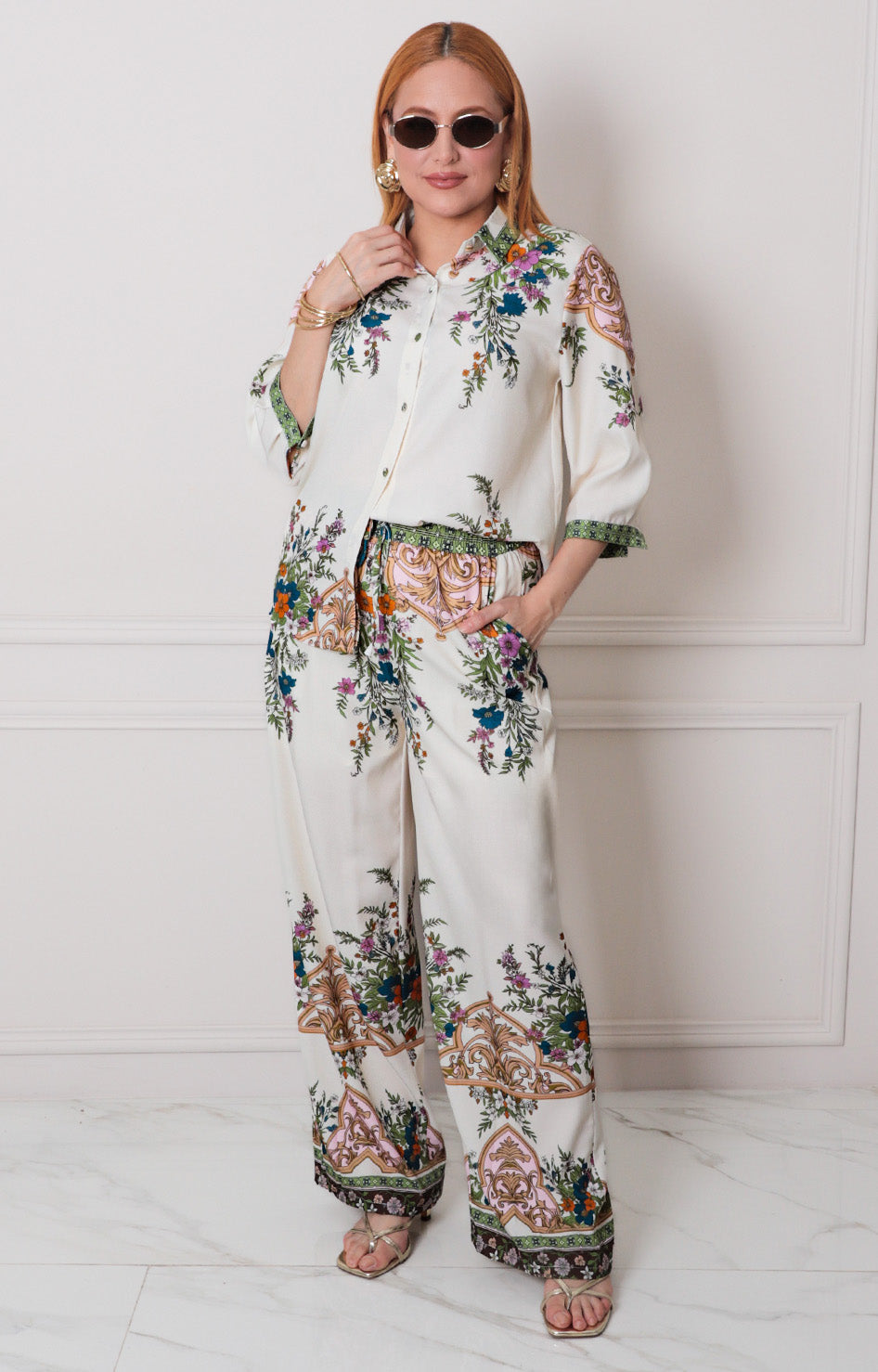 Conjunto beige estampado - CONJUNTO REGULAR Boutiquemirel 