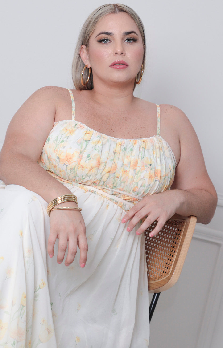Vestido estampado de flores - VESTIDO LARGO CURVY Boutiquemirel 