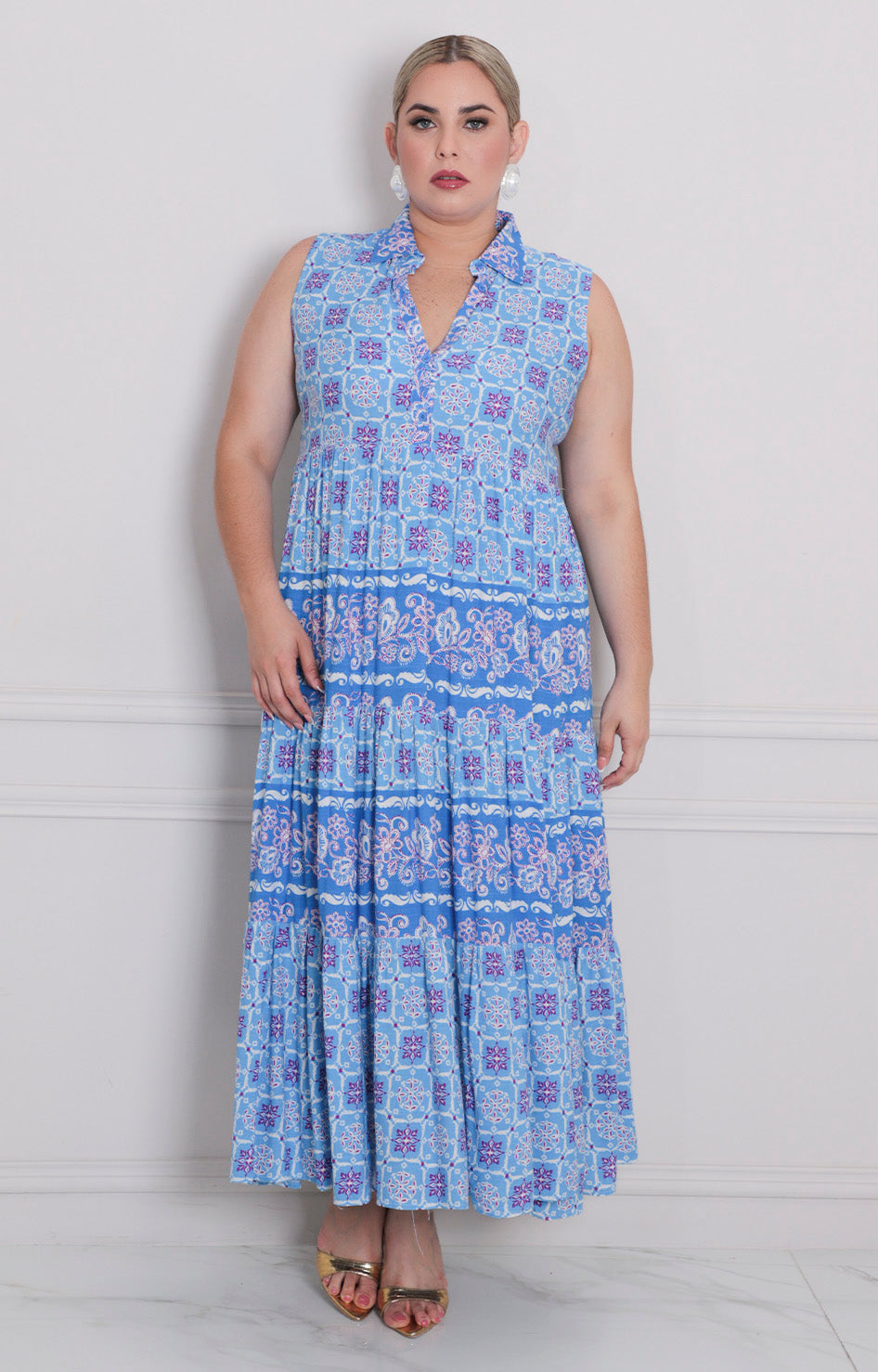 Vestido largo estampado - VESTIDO LARGO CURVY Boutiquemirel 