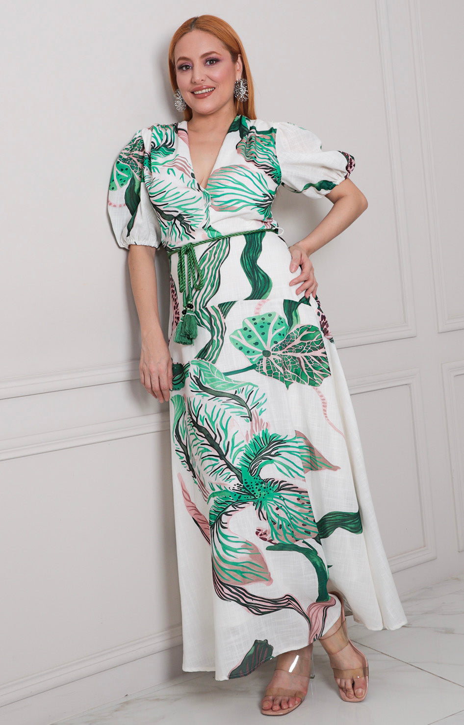 Vestido estampado con lazo - VESTIDO LARGO REGULAR Boutiquemirel 
