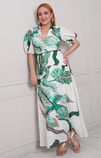 Vestido estampado con lazo - VESTIDO LARGO REGULAR Boutiquemirel 