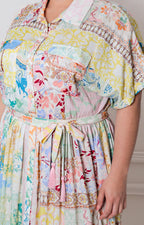 Vestido estampado con cinturòn - VESTIDO LARGO CURVY Boutiquemirel 