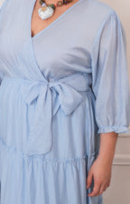 Vestido largo azul - VESTIDO LARGO CURVY Boutiquemirel 