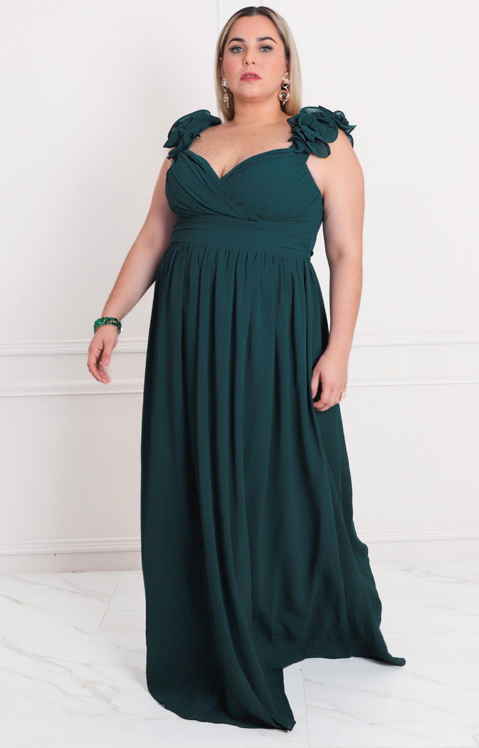 Vestido largo de tirantes - VESTIDO LARGO CURVY Boutiquemirel 