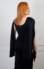 Blusa tipo panty drapeada Boutiquemirel con hombros fruncidos, diseño elegante y tela de color sólido