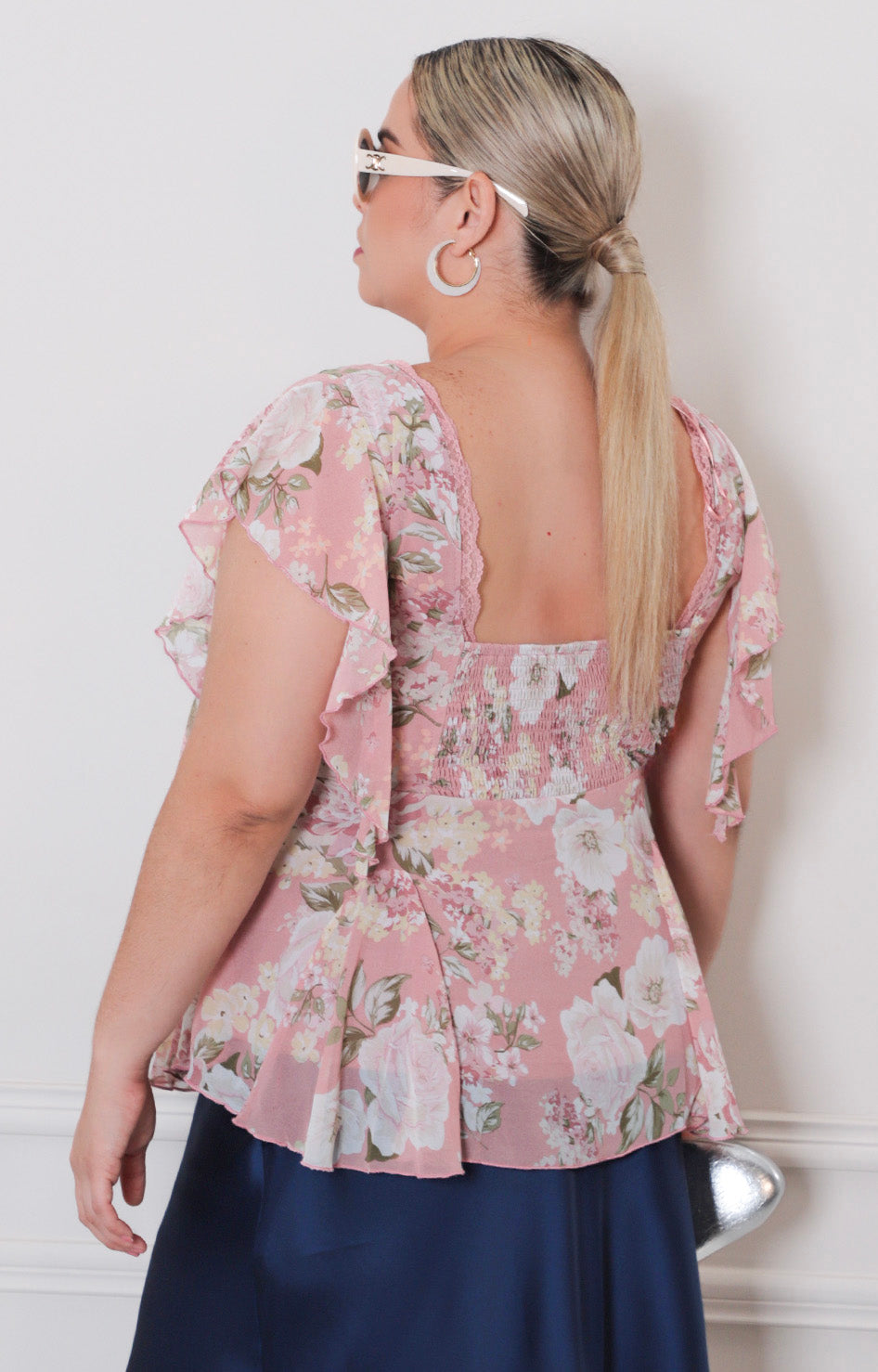 Blusa rosa estampada - BLUSAS CURVY Boutiquemirel 