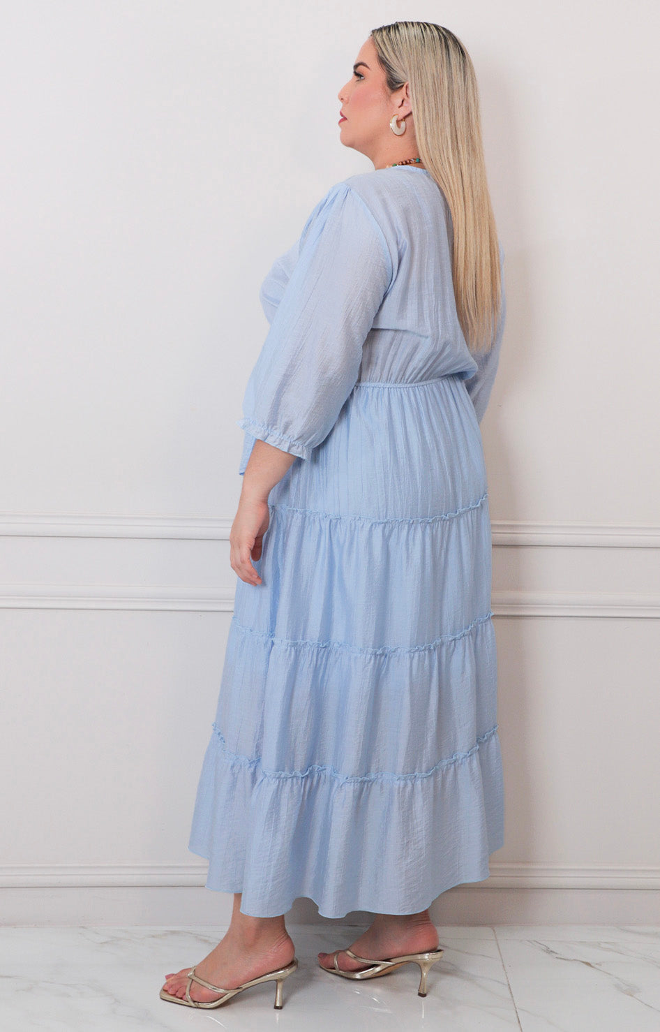 Vestido largo azul - VESTIDO LARGO CURVY Boutiquemirel 