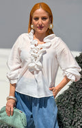 Blusa con detalle 3D - BLUSAS REGULAR Boutiquemirel 