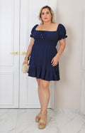 Vestido azul marino corto