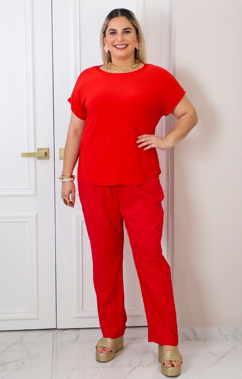 Blusa básica de corte relajado