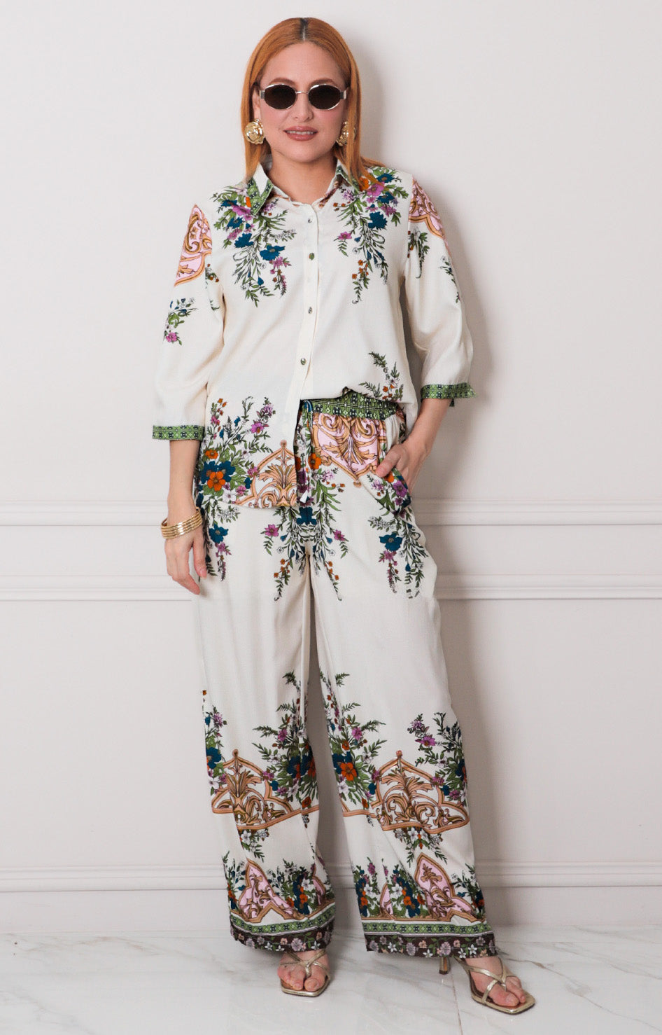 Conjunto beige estampado - CONJUNTO REGULAR Boutiquemirel 