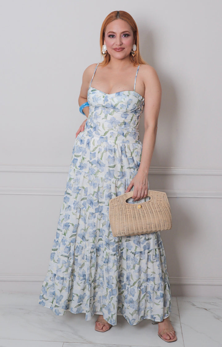 Vestido blanco estampado - VESTIDO LARGO REGULAR Boutiquemirel 