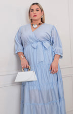 Vestido largo azul - VESTIDO LARGO CURVY Boutiquemirel 
