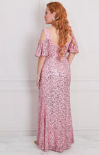 Vestido rosa de lentejuelas - VESTIDO LARGO REGULAR Boutiquemirel 