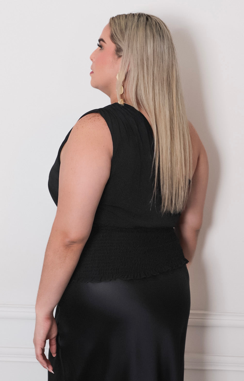 Blusa negra asimétrico - BLUSAS CURVY Boutiquemirel 