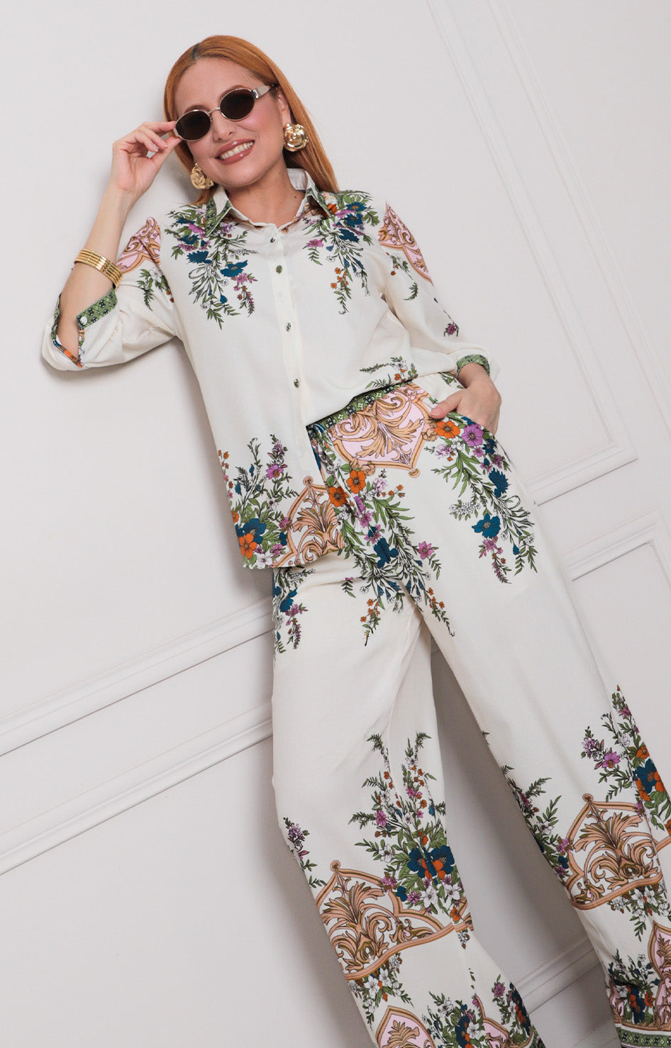 Conjunto beige estampado - CONJUNTO REGULAR Boutiquemirel 