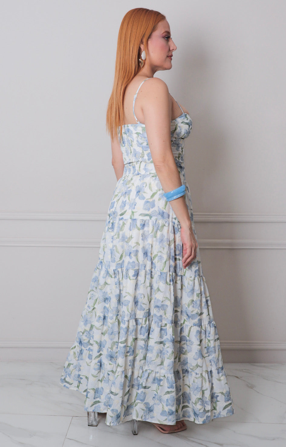 Vestido blanco estampado - VESTIDO LARGO REGULAR Boutiquemirel 