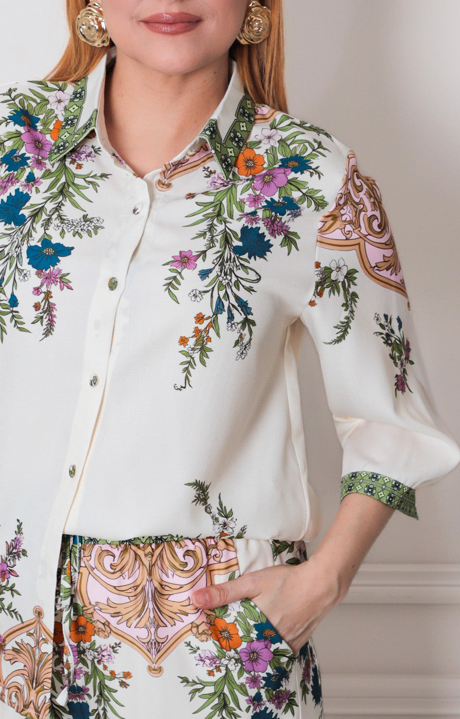 Conjunto beige estampado - CONJUNTO REGULAR Boutiquemirel 