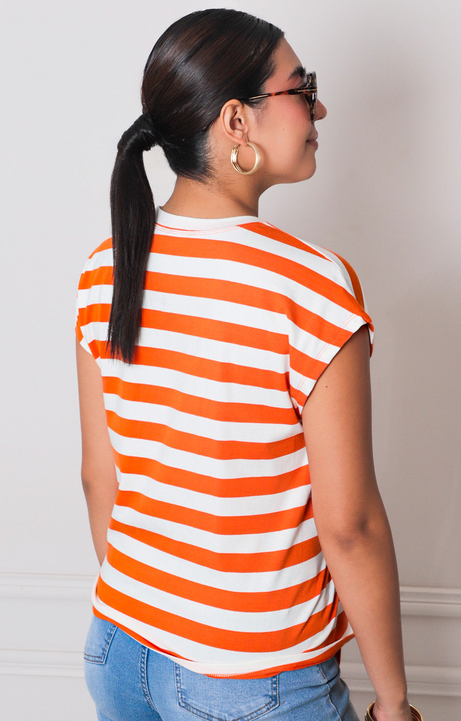 Blusa de rayas con hebilla - BLUSAS REGULAR Boutiquemirel 