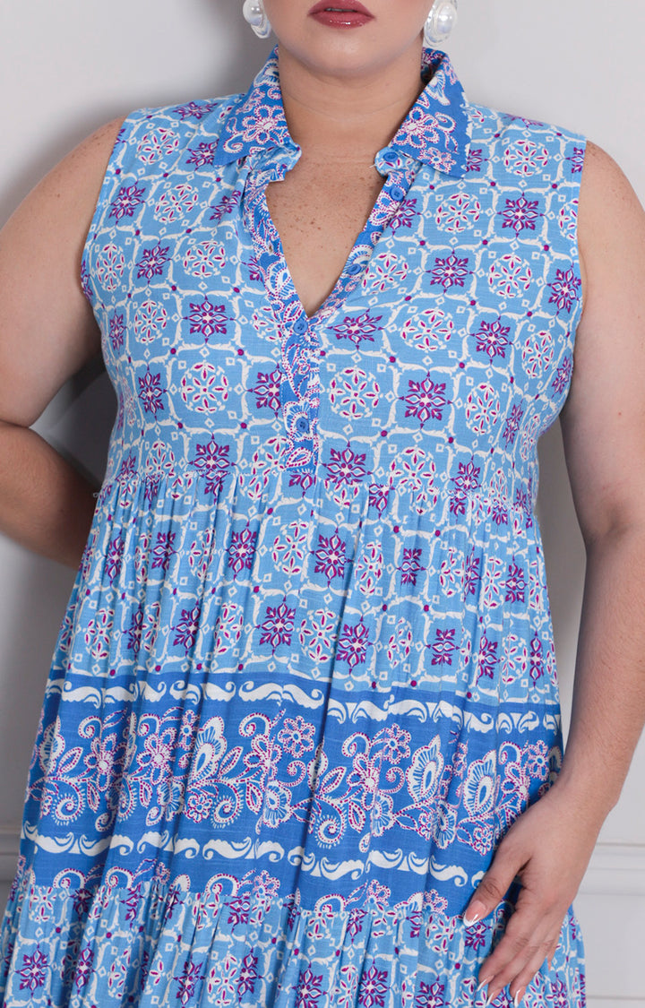 Vestido largo estampado - VESTIDO LARGO CURVY Boutiquemirel 