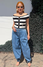 Pantalón de mezclilla tipo globo - PANTALON MEZCLILLA REGULAR Boutiquemirel 