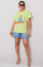 Blusa verde estampada - BLUSAS REGULAR Boutiquemirel 