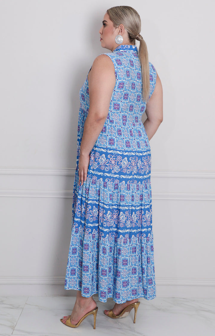 Vestido largo estampado - VESTIDO LARGO CURVY Boutiquemirel 