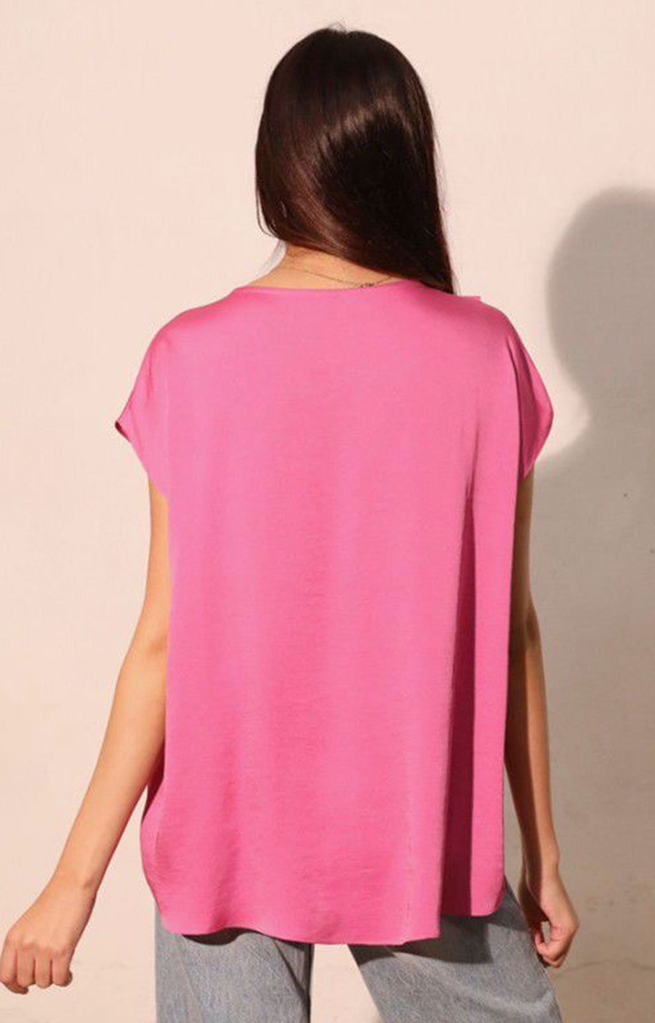 Blusa fucsia asimétrica - BLUSA REGULAR Boutiquemirel 