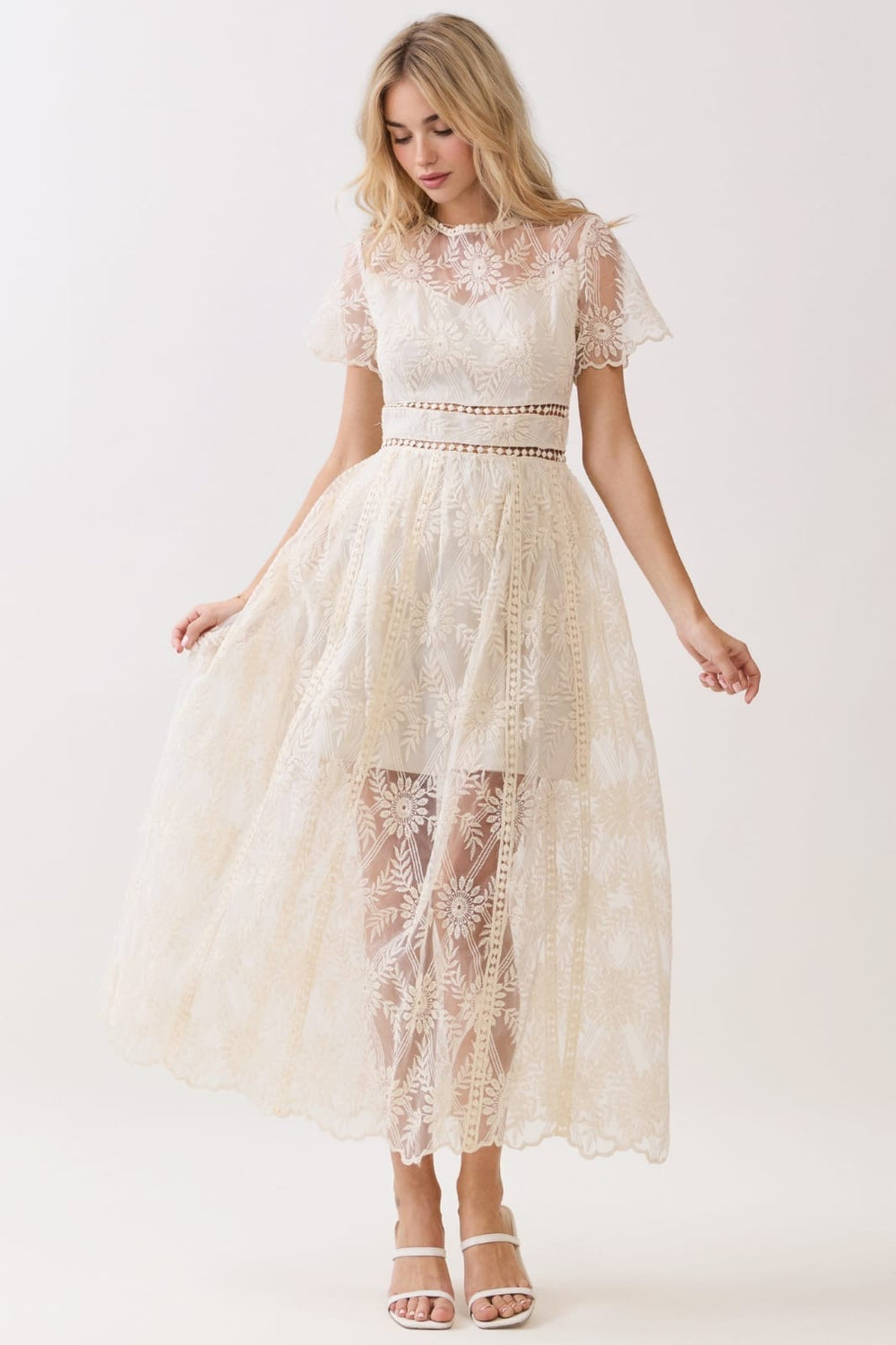 V*2-26*THE CLOTHING*LD6089*BEIGE - VESTIDO LARGO REGULAR Boutiquemirel 