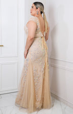 Vestido largo con bordado