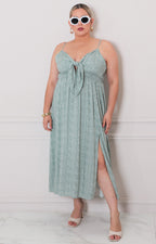Vestido estampado con apertura - VESTIDO LARGO CURVY Boutiquemirel 