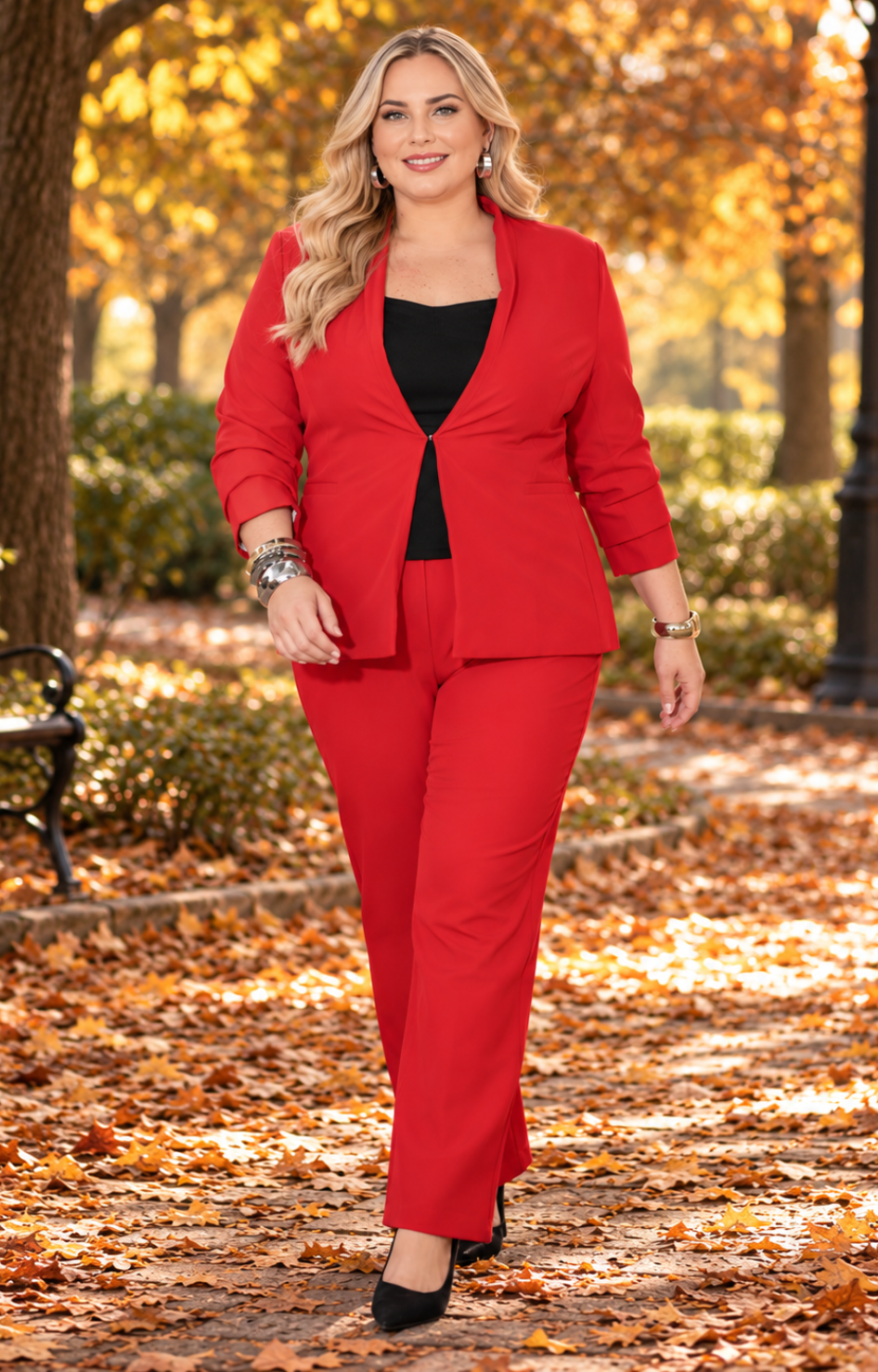 Conjunto sastre rojo