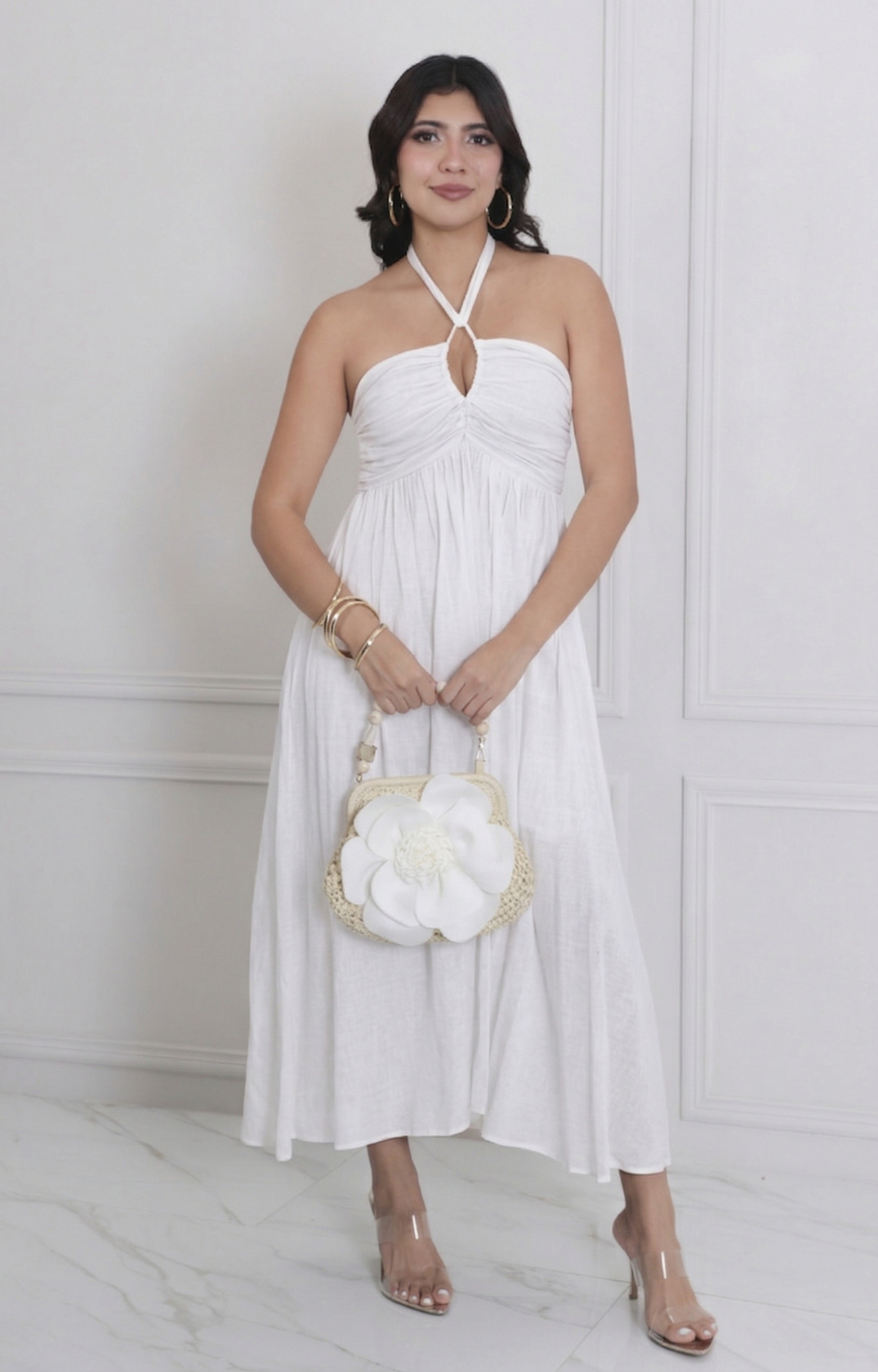 Vestido largo tipo halter - VESTIDO CORTO REGULAR Boutiquemirel 