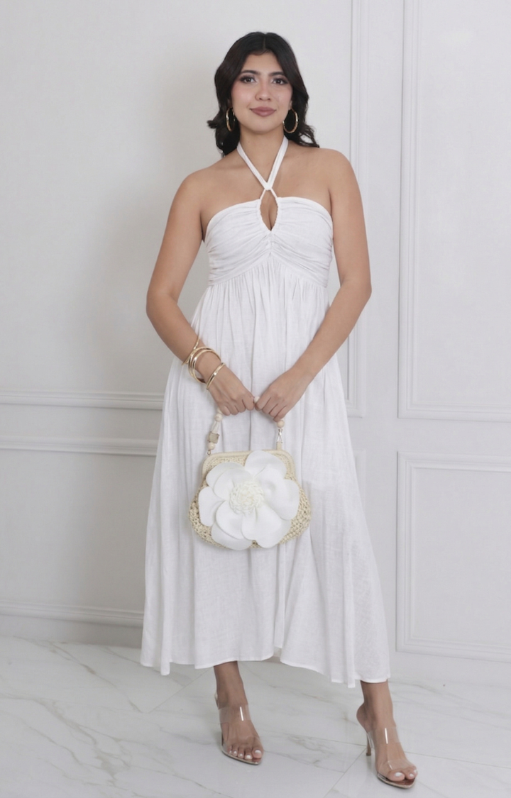 Vestido largo tipo halter - VESTIDO CORTO REGULAR Boutiquemirel 