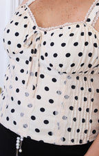 Blusa de tirantes polka dots