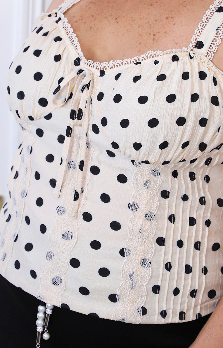 Blusa de tirantes polka dots