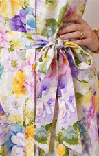 Vestido camisero con estampado floral
